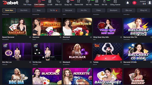 Đánh giá tổng quan live casino Dabet