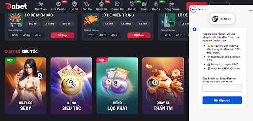 Những kênh liên hệ DABET mới nhất đang được triển khai