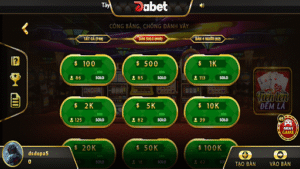 Sảnh chơi đa dạng mức cược cho bài thủ vào tiền
